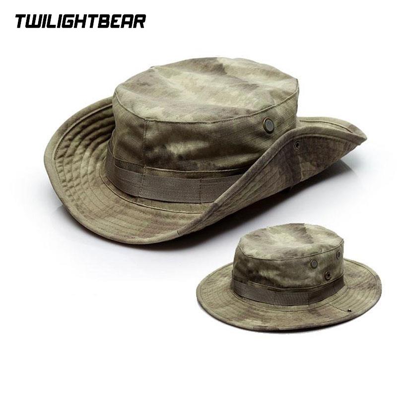 Boonie Hat Tactical - Najwyższej jakości zagęszczony kamuflaż Boonie kapelusz