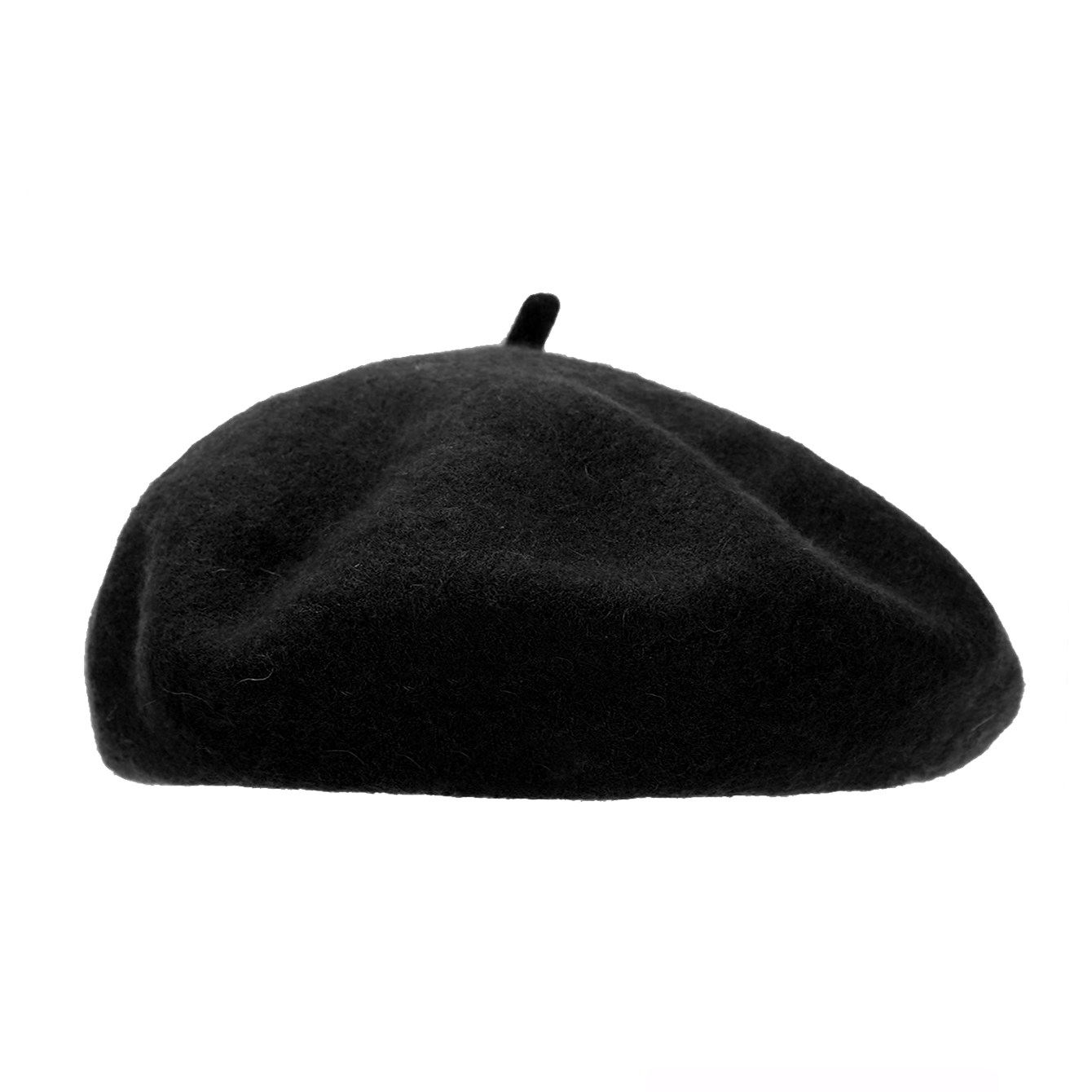 Beret French Wool - Wełniany beret w jednolitym kolorze dla