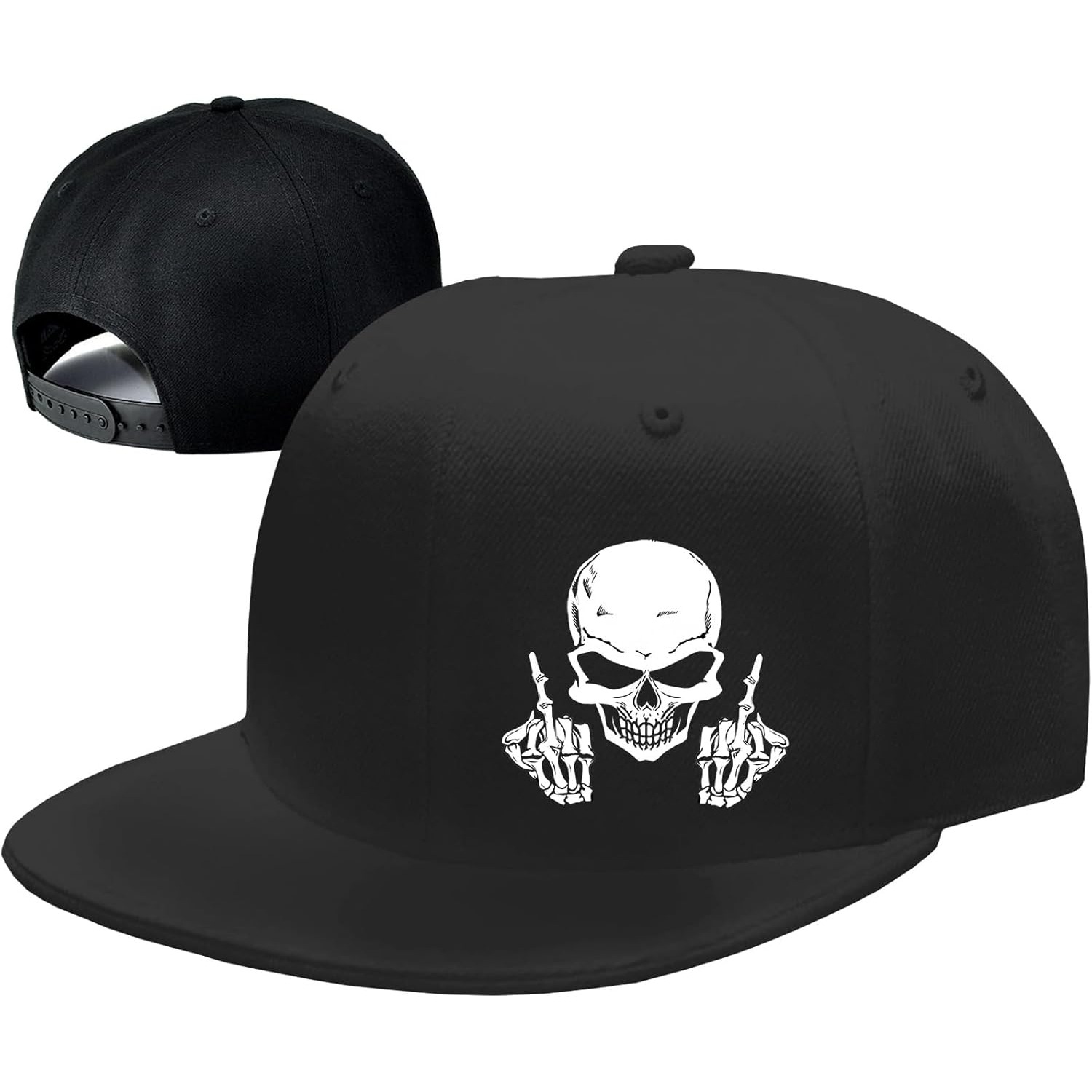 Snapback Hat Flat - Czapki typu snapback z czaszką i